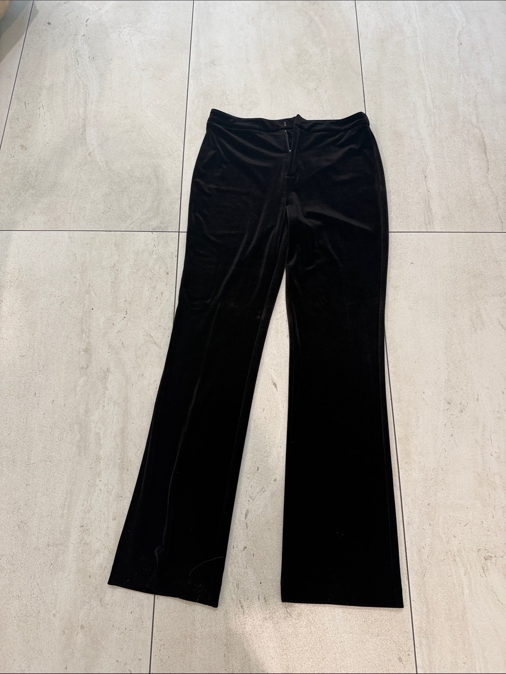 Donna Karan black label Black Velvet Wide-Leg Pants